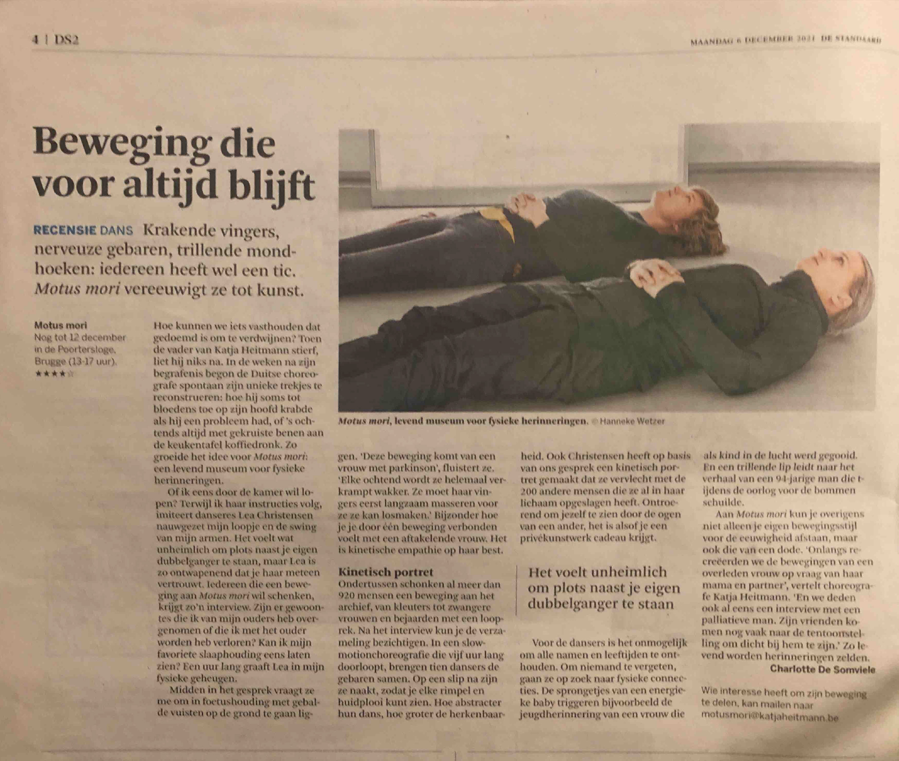 20211206 destandaard recensie mmbrugge charlotte de somviele